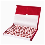 Набор красных сердец в бархатной коробке 10795